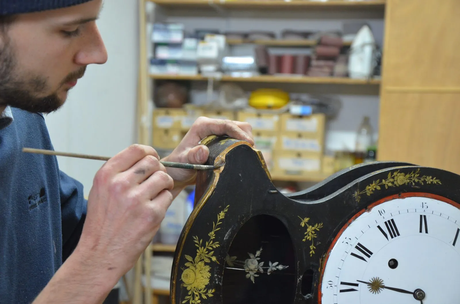 Restauration d'une pendule Neufchatéloise datée 1835 — avant restauration