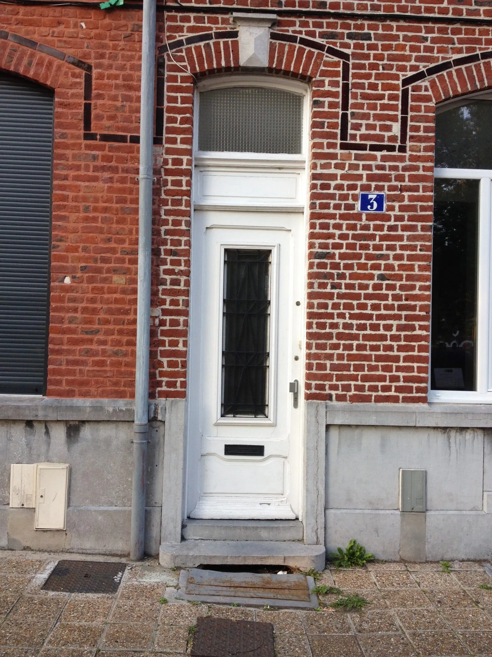 Restauration et remplacement d'une porte époque 1930 en pin massif — avant restauration