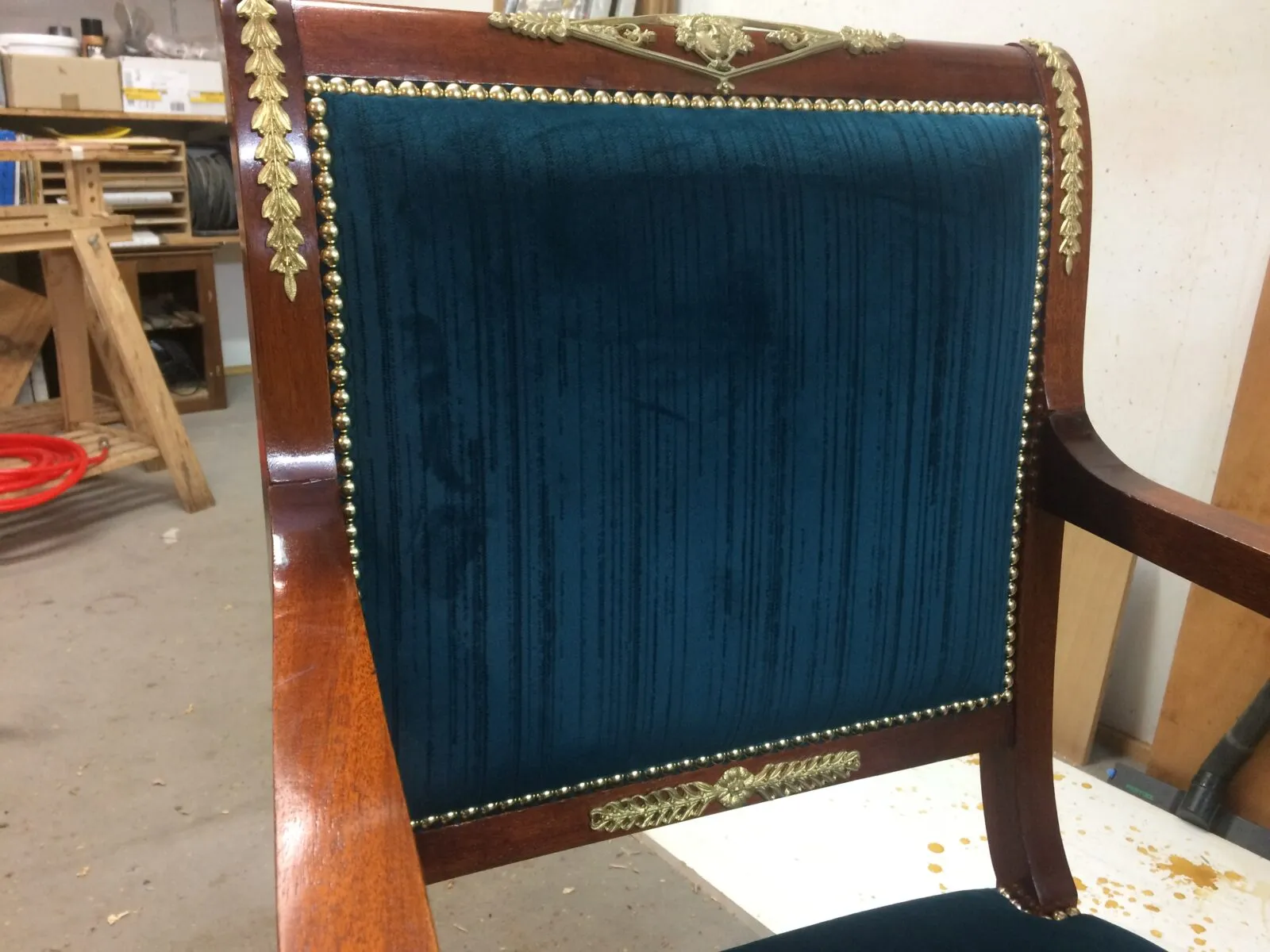 Fauteuil de bureau de style Empire retour d'Egypte