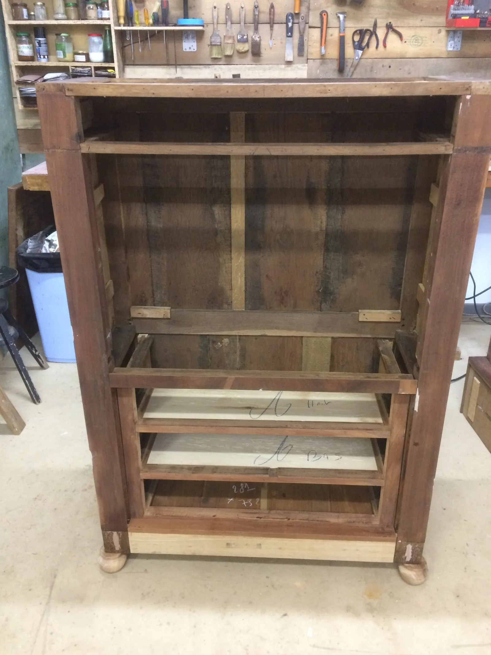 Secrétaire époque Restauration XIXème - Acajou de cuba