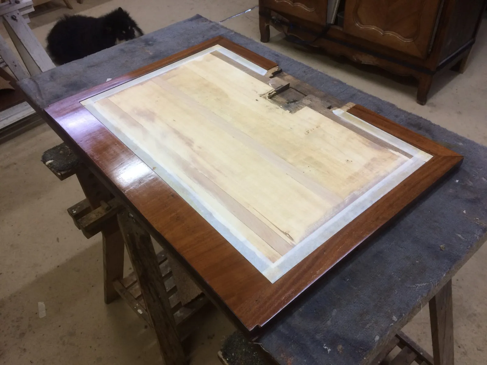 Secrétaire époque Restauration XIXème - Acajou de cuba