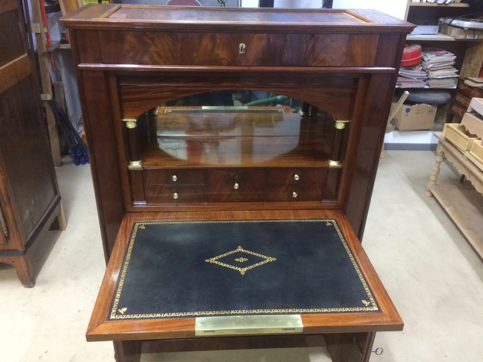 Secrétaire époque Restauration XIXème - Acajou de cuba